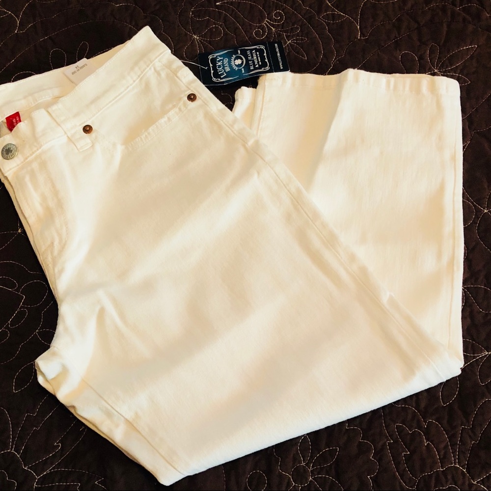 Lucky Brand Jeans White Classic Fit Crop Capri
